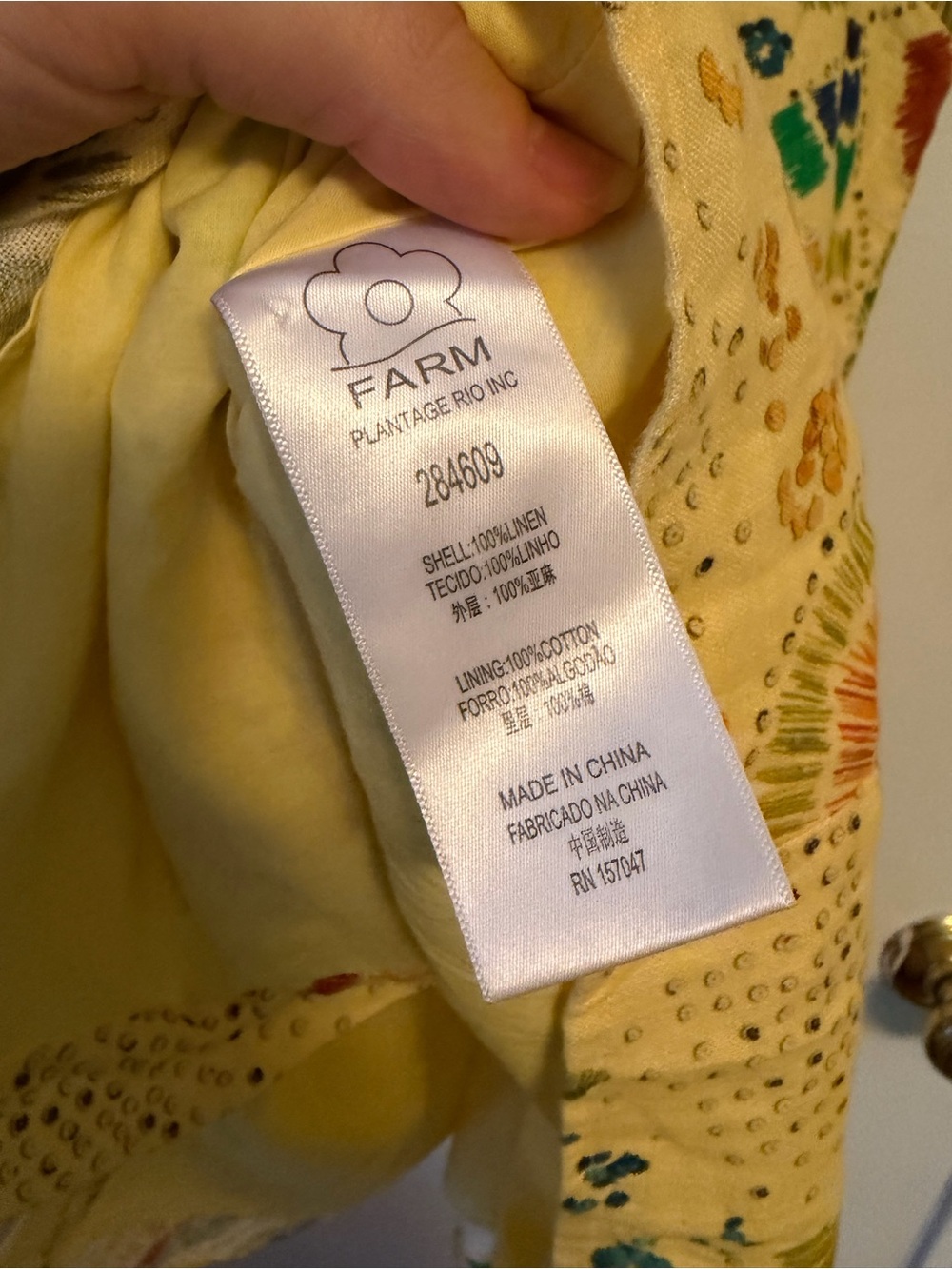 Farm Rio Colorful Birds Linen Mini dress - Picture 5 of 7